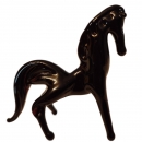 Лошадь черная стоя - вид 2