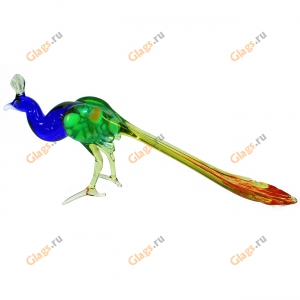 Птица павлин из стекла